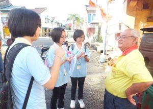 Pic: Students interviewing community for information