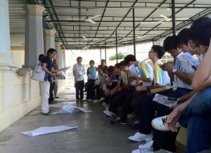 Pic: Group reflection exercise at site