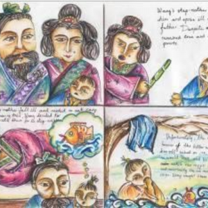 Comic illustrations created by participants