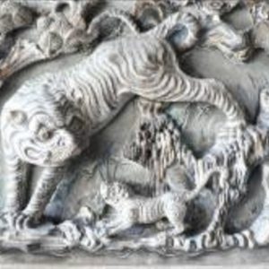 Scenes from the moral stories and legends carved in relief on granite (2)